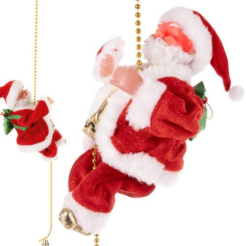Ruhhy 22502 Vánoční dekorace Santa Claus na laně, 100 cm