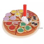 Kruzzel 22471 Dřevěná krájecí pizza PIZZA 21cm