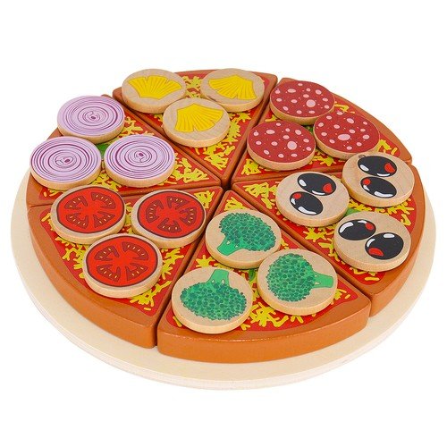 Kruzzel 22471 Drevená krájacia pizza PIZZA 21cm