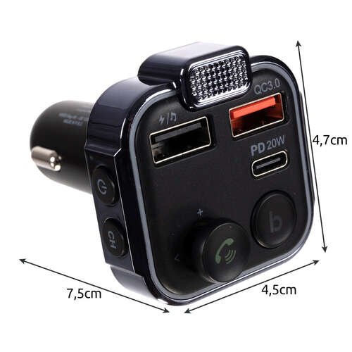 Xtrobb 22355 Transmitter FM, MP3, Bluetooth 5.0, 12V / 24V