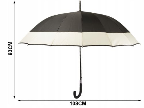 Verk 25016 Dáždnik holový 16 drôtov, 108 cm, čierna