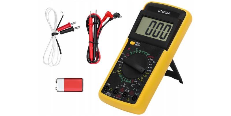 ISO Digitálny multimeter DT9208A, 1000V, 10A