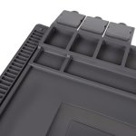 Bigstren 22727 Silikonová pracovní podložka s magnetickými přihrádkami 45 × 30 cm, šedá