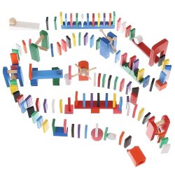 Kruzzel 22914 Dřevěné domino barevné 360 ks Kruzzel 22914 Dřevěné domino barevné 360 ks