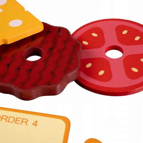 Kruzzel 22673 Dětský dřevěný hamburger