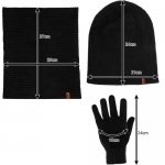 Trizand 22100 Dámsky zimný set čiapky, šál, rukavice čierna