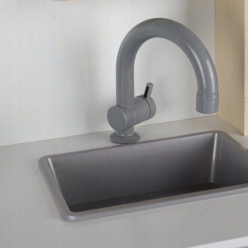 Kruzzel 21934 Dětská dřevěná kuchyňka s příslušenstvím 97 cm bílá
