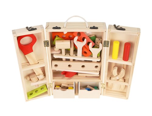 Kruzzel 22697 Drevené náradie v kufríku