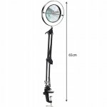 Izoxis 22691 Multifunkčná kozmetická lampa s lupou 32 LED, USB, čierna