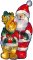 Foxter Svítící LED Santa Claus a sob 45 cm