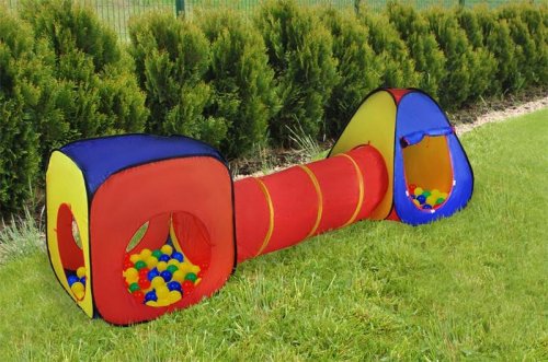 Kruzzel 22523 Dětský stan 3 v 1, barevný