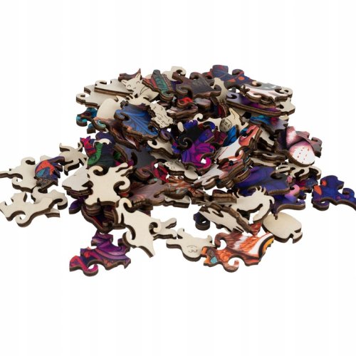 Kruzzel 22878 Drevené puzzle mačka 130 dielov, 38 x 24 cm