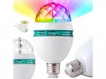GGV LED Disko žiarovka E27 3W RGB + redukcia