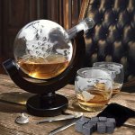 Malatec Dárková sada Karafa na Whisky "Globus" + příslušenství