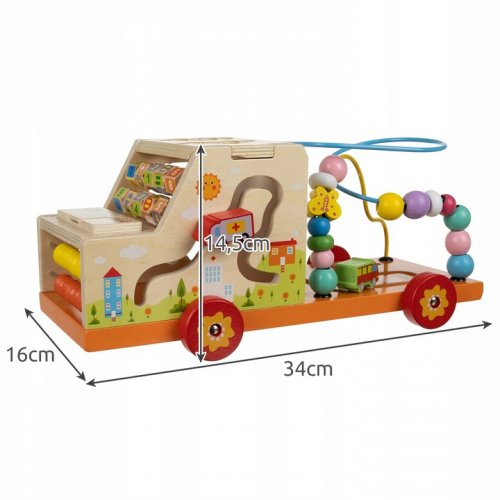 Kruzzel 22652 Drevené auto s počítadlom