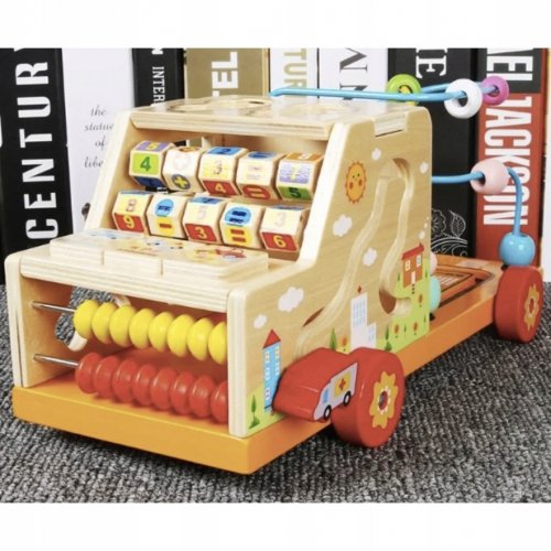 Kruzzel 22652 Drevené auto s počítadlom