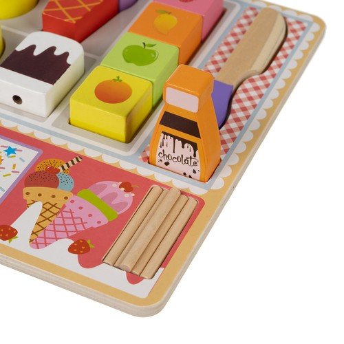 Kruzzel 22494 Dřevěný obchod zmrzlina, 3D Puzzle