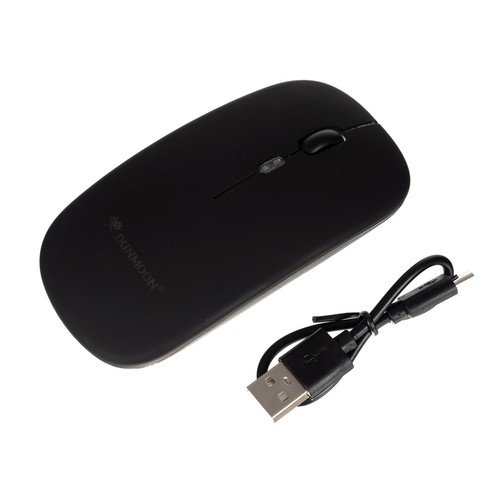 Dunmoon 21843 Bezdrôtová optická myš LED RGB čierna