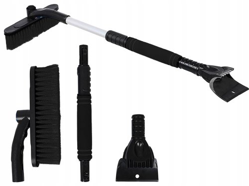 Verk 10116 Škrabka na led se smetáčkem teleskopická 2 v 1 černá