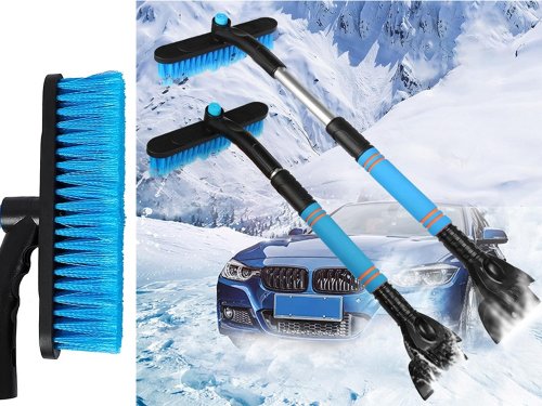 Verk 10116 Škrabka na led se smetáčkem teleskopická 2 v 1 černá