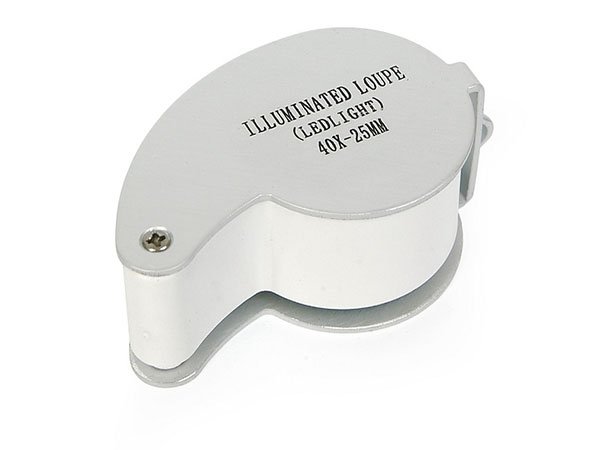 Verk 09002 Skladacia mineralogická lupa LED - zväčšenie 40x