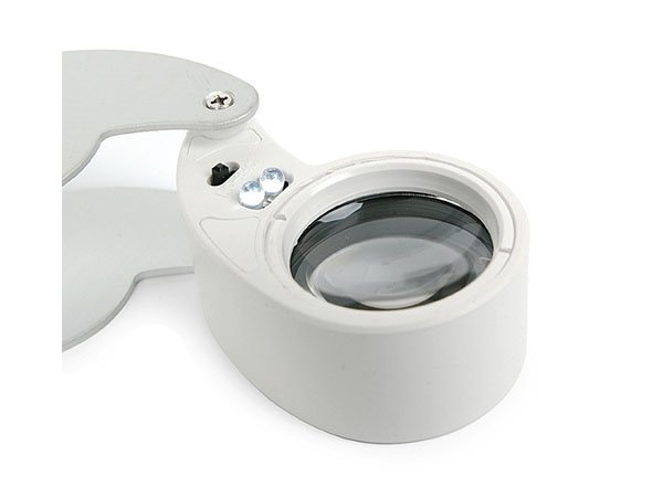 Verk 09002 Skladacia mineralogická lupa LED - zväčšenie 40x