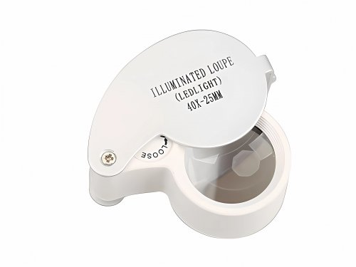 Verk 09002 Skladacia mineralogická lupa LED - zväčšenie 40x