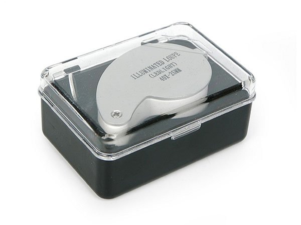 Verk 09002 Skladacia mineralogická lupa LED - zväčšenie 40x