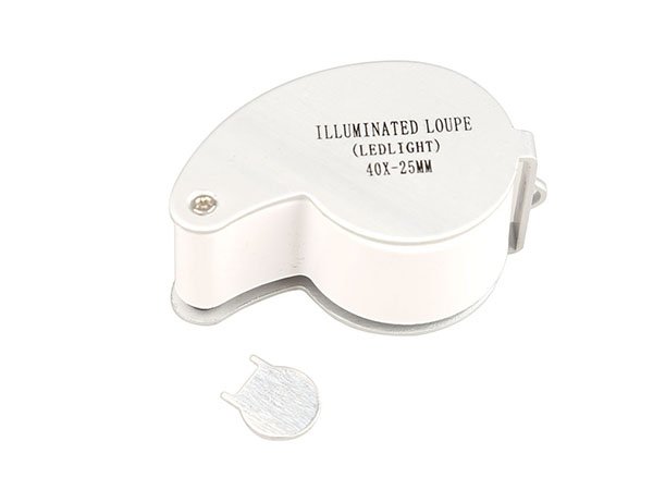 Verk 09002 Skladacia mineralogická lupa LED - zväčšenie 40x