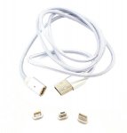 APT AK239C Magnetický USB kabel 3v1 bílá