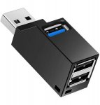 APT AK337 USB Hub 3.0, 3 porty čierny