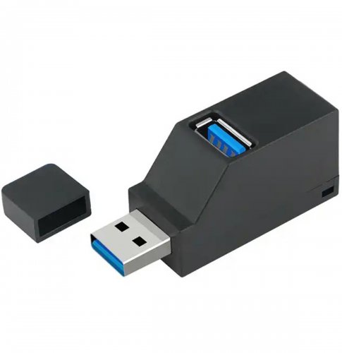 APT AK337 USB Hub 3.0, 3 porty čierny