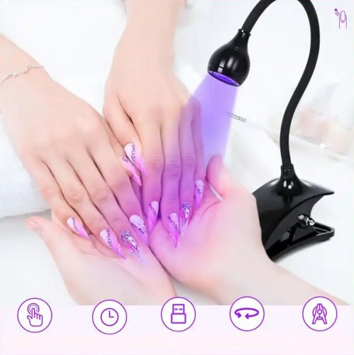 APT UV15 Přenosná UV lampa na nehty s klipem černá