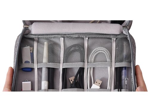 Trizand 23172 Taška organizér na káble a malú elektroniku šedá