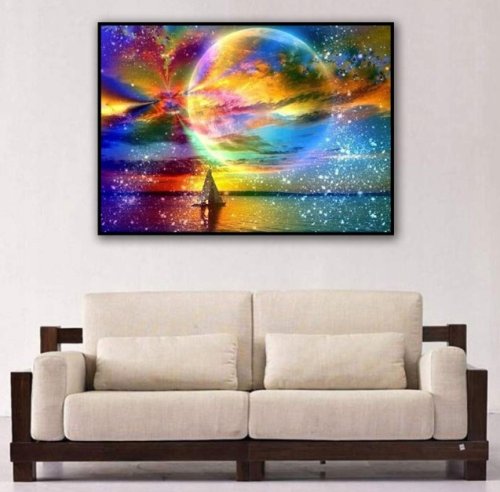 Pronett XJ5148 Diamantové maľovanie - Mesiac