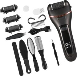 Soulima 23220 Sada na pedikúru s elektrickým pilníkom na päty, čierna