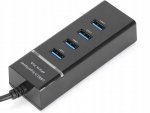 Verk 06311 USB Hub 3.0, 4 porty černý