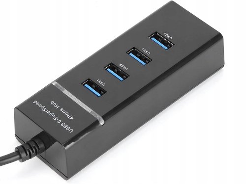 Verk 06311 USB Hub 3.0, 4 porty čierny