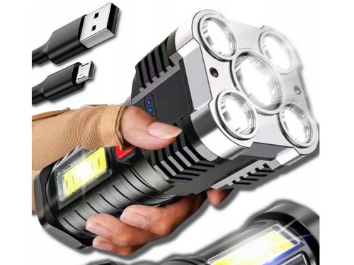 Verk 08378 Taktické LED svietidlo XML-T6 COB, 5 LED