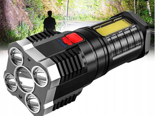 Verk 08378 Taktické LED svietidlo XML-T6 COB, 5 LED
