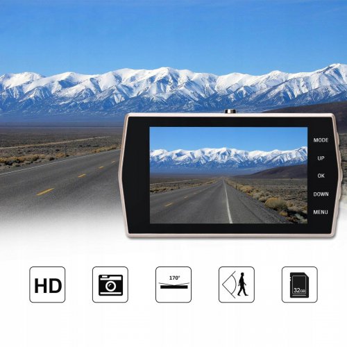 Verk 10094 Parkovací kamera do auta FULL HD, LCD 3,9" černá
