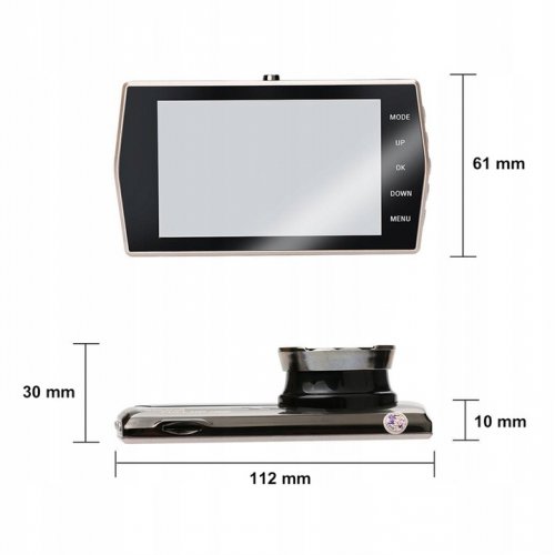Verk 10094 Parkovacia kamera do auta FULL HD, LCD 3,9" čierna