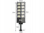 Verk 12325 Pouličné osvetlenie solárne 420 LED COB, IP67, čierne