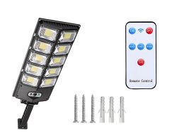 Verk 12325 Pouličné osvetlenie solárne 420 LED COB, IP67, čierne