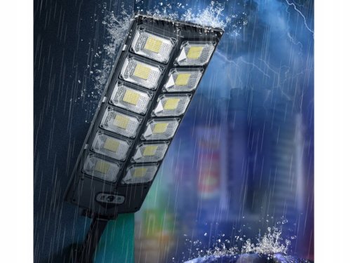 Verk 12325 Pouličné osvetlenie solárne 420 LED COB, IP67, čierne