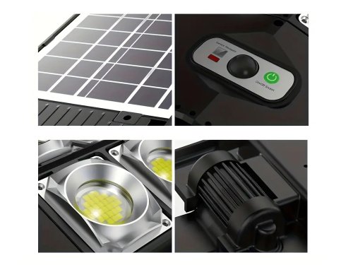 Verk 12325 Pouličné osvetlenie solárne 420 LED COB, IP67, čierne