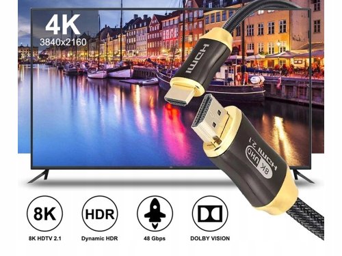 Verk 13147 Kábel HDMI 2.1, 2m 8K 60Hz 4K 120Hz
