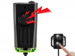 Verk 14480 Voděodolné LED světlo na kolo USB, el.zvonek, tachometr zelené