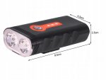 Verk 14481 Predné svetlo na bicykel LED CREE XM-L T6 x 2, IP65