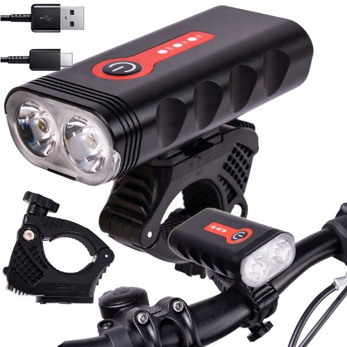Verk 14481 Predné svetlo na bicykel LED CREE XM-L T6 x 2, IP65